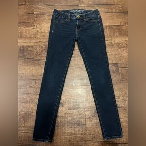 American Eagle Outfitters Women's Dark Blue Skinny Jeans
